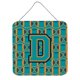 thumbnail image 1 of "Treasures Football Aqua, Orange and Marine Blue Letter D Wall or Door Hanging Prints CJ1063-DDS66, 6"" H x 6"" W" Caroline's Treasures CJ1063-DDS66, 1 of 1