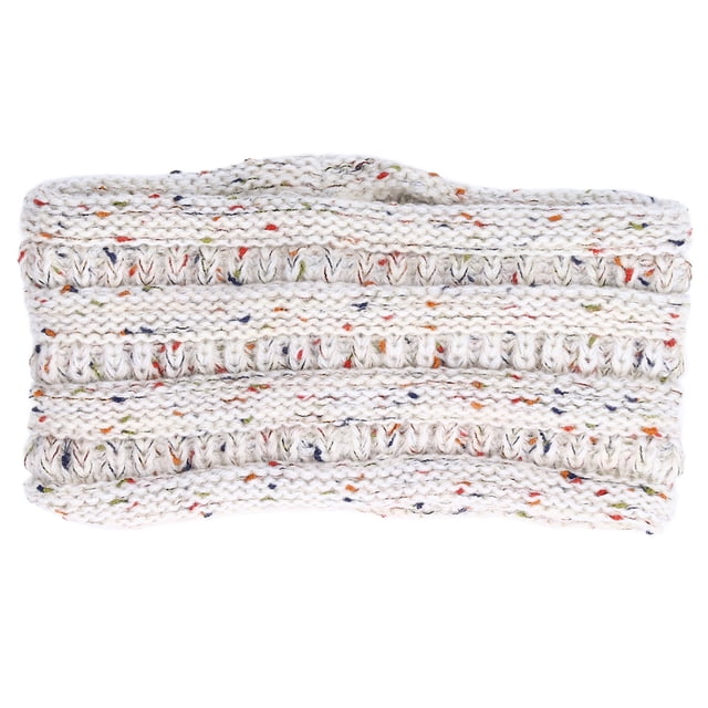 Diadema de punto para mujer, cálida, cómoda, transpirable, para ir de compras, acampar, correr, línea floral blanca