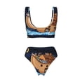 thumbnail image 5 of Daiia Ocean Scene with Noah's Ark Women's Bikini Set Two Piece Swimsuit High Waisted Bikini Adjustable Straps Bikini Perfect for Beach, Pool, and Summer Vacation-Small, 5 of 9