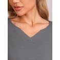 thumbnail image 4 of DARING DIVA Women's Waffle Soft Fall Winter Pajamas Sets XS Gray, 4 of 6