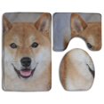 thumbnail image 1 of Juego de Alfombras de Baño ABPHQTO 3 Piezas Shiba Alfombra de Baño Contorno y Tapa de Inodoro, 1 of 2
