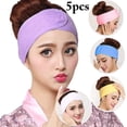 thumbnail image 1 of Bangcool 5 Pcs Bandeau Spa Réglable Lavable Absorbant Bandeau Facial Bandeau Maquillage, 1 of 9