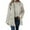 White, variant on Women's Winter Coat Double Breasted Turtleneck Collar Long Sleeve Wool Blend Pea Coat with Side Pockets Warm Elegant Outerwear for Women Pink S