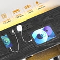 thumbnail image 5 of Eunon TV Stand with 10 Drawers, LED Lights, Power Outlets, Shelves, Side Pockets, Black, Fits TVs up to 55 Inches, 5 of 9
