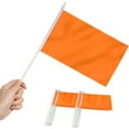 thumbnail image 1 of Anley Orange Mini Flag 12 Pack - Hand Held Small Miniature Solid Orange Blank Flags on Stick - 5x8 Inch with Solid Pole & Spear Top, 1 of 7