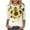 Yellow#02, variant on JTZGDY Bee Shirts for Women Funny Printed Plus Size Summer 3/4 Sleeve Round Neck Graphic T-Shirts Loose Oversized Casual Tunic Blouse Holiday Outfit Gift Clothes Yellow#11 S