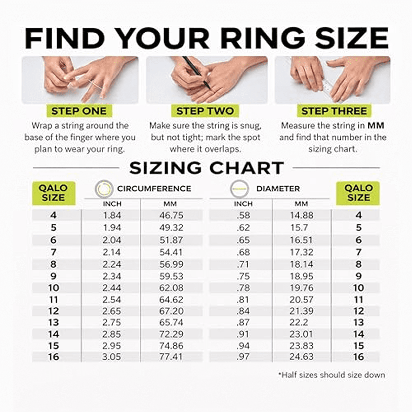 QALO Men's Classic Ultra-Durable Silicone Ring, Black, Size 12