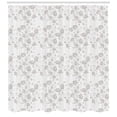 thumbnail image 3 of Ambesonne Nature Shower Curtain, Romantic Home Flowers, 69"Wx70"L, Pale Grey, 3 of 3