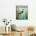 thumbnail image 2 of Creowell Blue Heron Standing on The Lake Bird Animal Poster Canvas Print Painting Picture Wall Art Home Hallway Bedroom Living Room Decor (16x20 in/12x16 in), 2 of 4