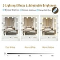thumbnail image 6 of Caulitar Large Makeup Vanity Set with LED Lighted Mirror Dressing Table with 5 Drawer & Stool for Bedroom, Whtie, 6 of 9