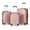 Dusty Rose Pink, variant on avobird 3-Piece ABS Hardshell Luggage Set – Lightweight and scratch-resistant, featuring silent 360° spinner wheels and TSA-approved locks, 20"/24"/28", Ash Grey