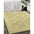 thumbnail image 2 of Ahgly Company Indoor Round Abstract Metallic Gold Abstract Area Rugs, 4' Round, 2 of 6