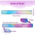 thumbnail image 3 of Huayishang Règle Flexible 12 Pouces pour Enfants Règle en Plastique Flexible pour Étudiants École, 3 of 8