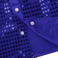 thumbnail image 7 of Aiihoo Kids Boys Sparkly Sequins Jacket Long Sleeves Outerwear Jazz Hip Hop Dance Performance Top Shirt Blue 10-12, 7 of 7