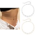 thumbnail image 3 of Cadena de cintura de doble capa para mujer, cinturón para el vientre, cadenas para el cuerpo, joyería de playa, 2 uds., 3 of 5
