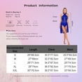 thumbnail image 7 of Yeahdor Womens Chiffon Lyrical Dance Performance Costume Halter Neck Rhinestones Backless Leotard Dress A Navy Blue XL, 7 of 7