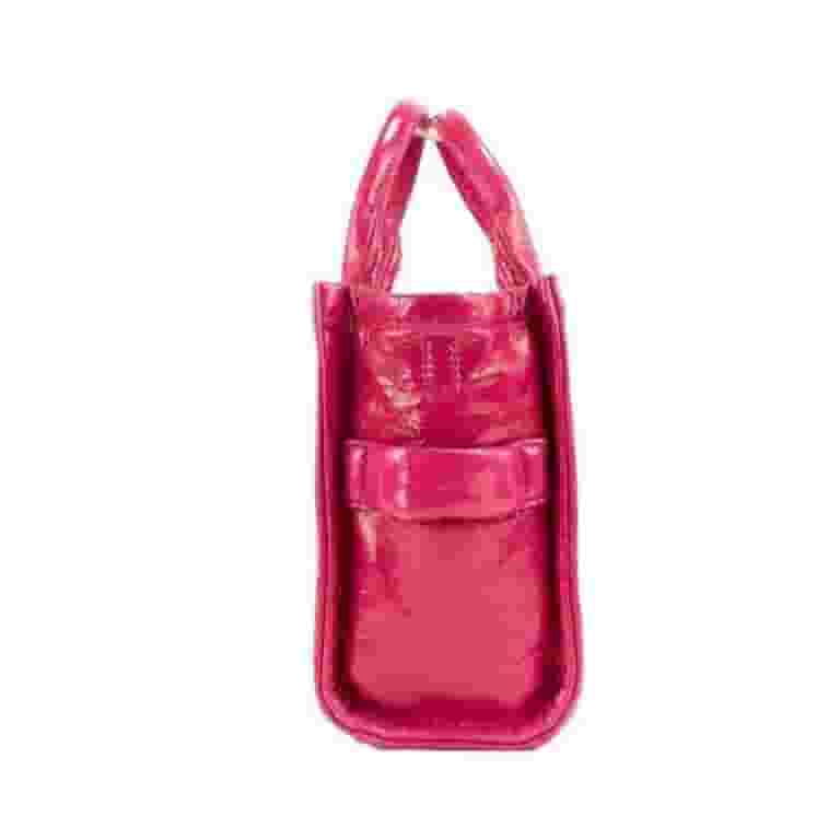 限定 Marc Jacobs The Shiny Crinkle Mini Tote H064L03FA22 Marc Jacobs The Shiny Crinkle Mini Tote Magenta Leather