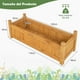 thumbnail image 3 of Costway Cama de Jardín Elevada de Madera con Sistema de Drenaje Jardinera Rectangular para Jardín Patio y Balcón 110 x 40 x 35 cm Natural, 3 of 9