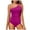 Pink, variant on GEWSEY One Shoulder One Piece Swimsuit for Women Tummy Control Bathing Suits Modest Full Coverage Keyhole Swimwear Hot Pink, XL