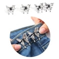 thumbnail image 2 of Necvior 1 Pair Detachable Metal Buttons Butterfly Snap Fastener Pants Pin Adjustable Button Sewing-Free Buckles for Jeans Cloth, 2 of 17