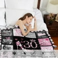 thumbnail image 4 of LHSHID 30th Birthday Gifts for Women Blanket 30th Birthday Gift Ideas 30th Birthday Decorations Women Birthday Gifts for Wife Girlfriend Birthday Gift for 30 Year Old Women Throw Blanket 40"x50", 4 of 8