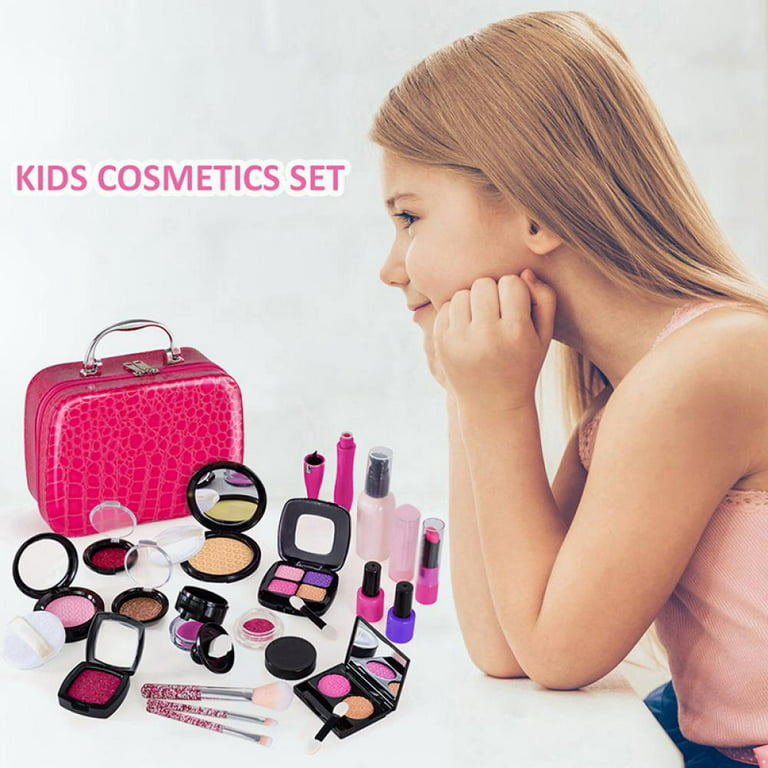 Cevioce Kids Makeup Kit for Girl,Real Makeup Beauty Set Toy for  Girls,Washable Kids Make