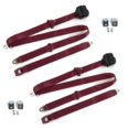thumbnail image 1 of Ford Van 1975-1991 Standard 3 Points Burgandy Kit de Ceinture de Sécurité à Godet Rétractable avec Bracketry - 2 Ceintures, 1 of 1