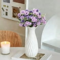 thumbnail image 4 of Meggemo Artificial Lilac Hydrangea Carnation Bouquet Faux Floral Arrangement Wedding Home Centerpiece Decor Vase Filler No Pot, 4 of 4