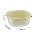 thumbnail image 3 of Escurridor de plástico de cesta organizadora de cocina | Contenedor de almacenamiento acrílico de grado alimenticio | Colador de cocina multiusos | Diseño que ahorra espacio | 28x25x10cm | Fácil de, 3 of 6