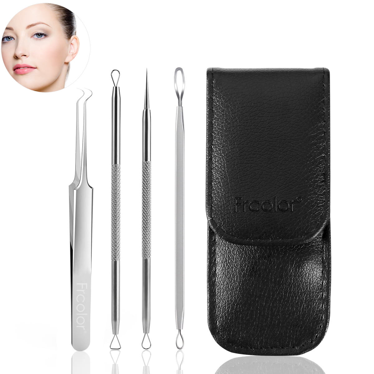 Frcolor 4pcs Blackhead Remover Pimple Comedone Extractor Tool Best Acne