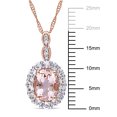 thumbnail image 2 of Everly Women's Morganite and Topaz and Diamond 14k Rose Gold Necklace, 2 of 5