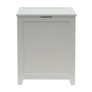 Redmon Contemporary Country Collection Laundry Hamper, White
