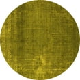 thumbnail image 1 of Ahgly Company Indoor Round Oriental Yellow Industrial Area Rugs, 7' Round, 1 of 4