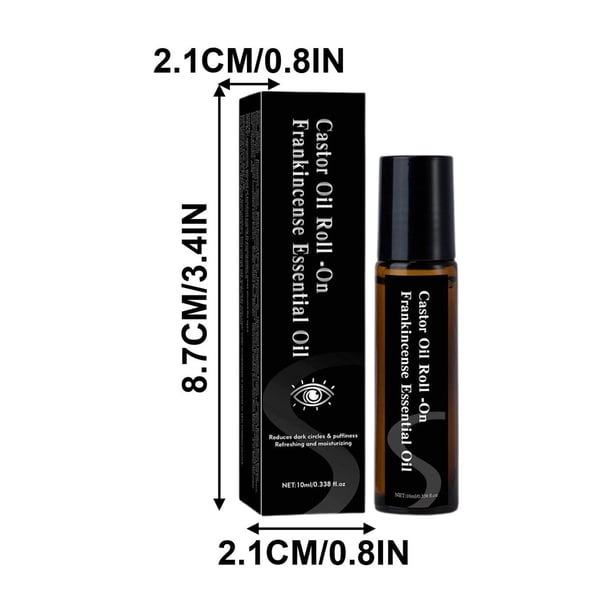 Aceite esencial de ricino Rollo de aceite esencial de incienso Reduce las ojeras y la hinchazón Refrescante e hidratante 10 ml de agua de esencia