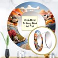 thumbnail image 3 of Designart "Whimsy In The Colorful Fields" Countryside Round Mirror Wall Decor Country - Large Yellow Round Office Mirror - Round Mirror - 29" x 29", 3 of 6