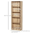 thumbnail image 3 of HOMCOM 5-Tier Bookcase Display Unit Storage Cabinet Adjustable Shelf, 3 of 10