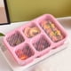 thumbnail image 5 of Bento Lunch Box Set | Meal Prep Containers for Adults | Stackable & Easy-Clean Plastic | 5-Compartment Food Storage | Microwave & Dishwasher Safe | Green Blue Beige Pink | 9.25x6.1x1.96in, 5 of 6