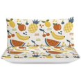 thumbnail image 3 of HAHDAXIA Fruit Pattern Bedding Solid Comforter Set for All Seasons,3 Pieces(1 Comforter+2 Pillowcases),Soft Microfiber Bedding Set Full(79"x90"), 3 of 7