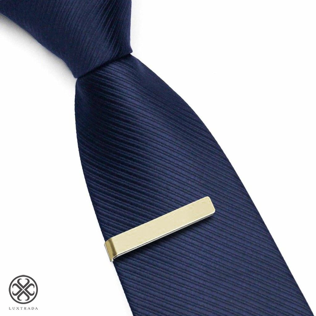 Tie Bars for Men Skinny Regular Necktie, Length 1.5 inch-2.3 inch, Tie Clips Set in Gift Box