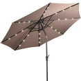 thumbnail image 4 of Pemberly Row Parasol Solaire de Patio à DEL, Inclinable en Acier avec Manivelle, Extérieur (Beige), 4 of 10