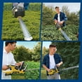 thumbnail image 6 of 22.4'' Hedge Trimmer Cordless, 2 * 2.0Ah Batteries and Charger, Handheld Electric Trimmers/Grass Shrub Pruning Cutter, Lightweight & Compact Hedge Shear for Garden, Lawn, 6 of 8