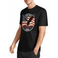 thumbnail image 3 of USPEED Vintage Distressed Bald Eagle American Flag Graphic T-Shirt, 1776-2026 USA 250th Founding Anniversary Patriotic Short Sleeve Crewneck Tee, National Pride Casual Top for Men Women, 3 of 4