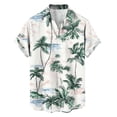 thumbnail image 4 of COSFO Tropical Men's Button Down Shirts Short Sleeve Hawaiian Tops Regular Fit Collared Summer with Pocket Men Shirts, 4 of 6