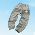 thumbnail image 5 of Summer Long Pants For Kids Solid Color Quick Dry Running Pants Lightweight Breathable Elastic Pants With Pockets For 5-16 Years Casual Pants For Exercise Gym Pants, 5 of 5