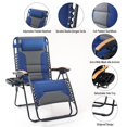 thumbnail image 2 of Sophia&William 2 Pieces Outdoor Oversized Padded Zero Gravity Chairs - Navy Blue, 2 of 8