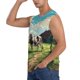 thumbnail image 3 of Balery Prairie Pasture Cow Camisetas sin mangas para hombre, absorbe la humedad y protege contra el mal olor.-3X-Large, 3 of 7