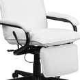 thumbnail image 3 of High Back White Leather Executive Reclining Swivel Chair with Arms, 3 of 9