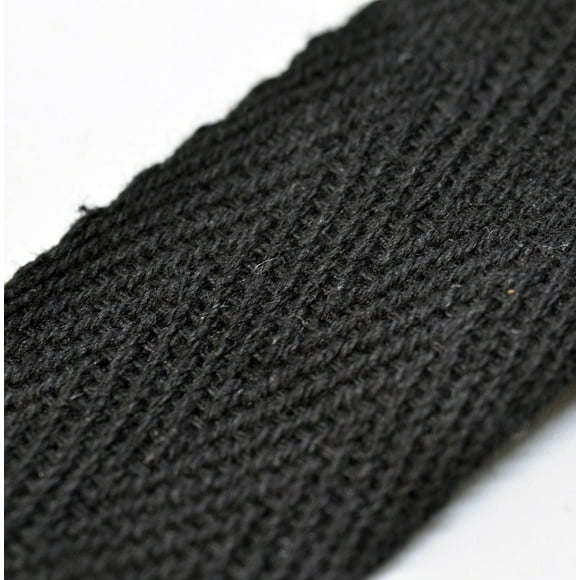 Anrox Supply Co.Twill Tape 1/2" 100% Cotton Black Natural White 5 or 10 Yards (10, Black)