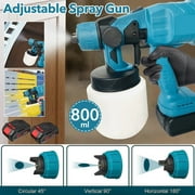 Cordless Paint Sprayer, Electric HVLP Powerful Spray Gun with 3 Spray Patterns and Adjustable Valve Knob for Painting Ceiling, Fence, Cabinets, Walls