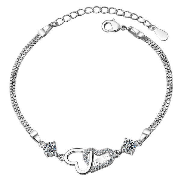 Pulsera de imitación de las mujeres pulsera de corazón en forma de corazón pulseras de joyería